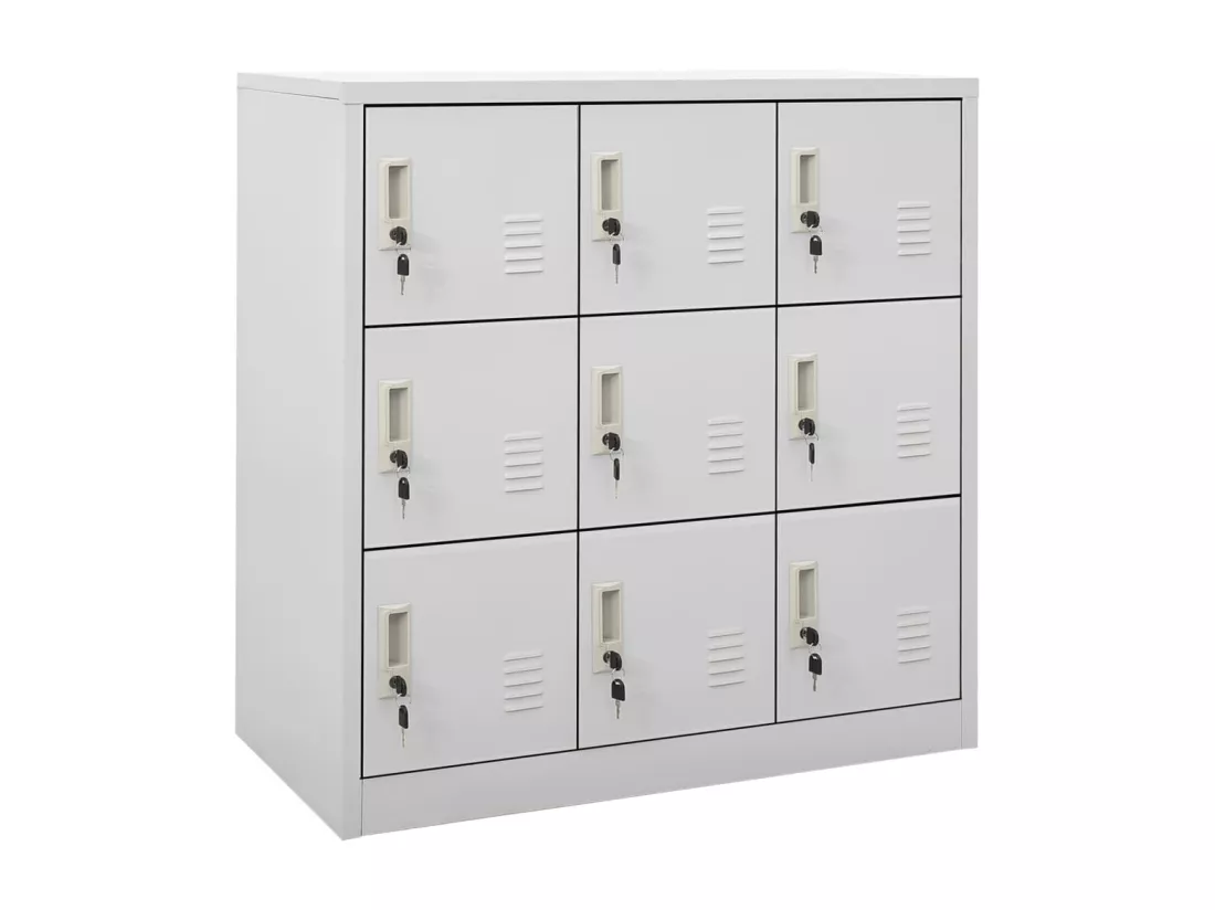 Armoire à casiers Gris clair 90x45x92,5 cm Acier