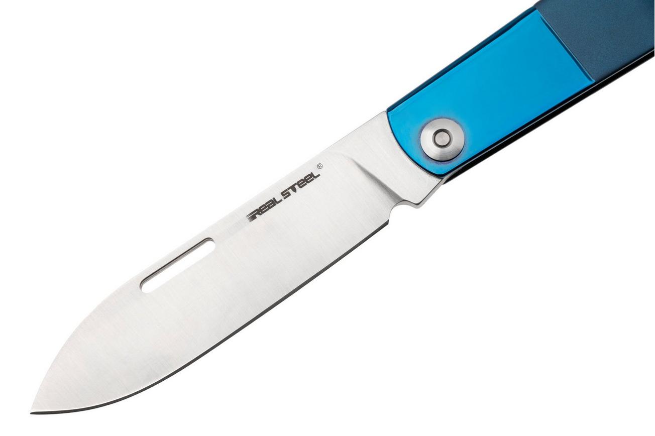 Real Steel Barlow RB-3 8341D, Satin 12C27, Blue Stainless Steel zakmes
