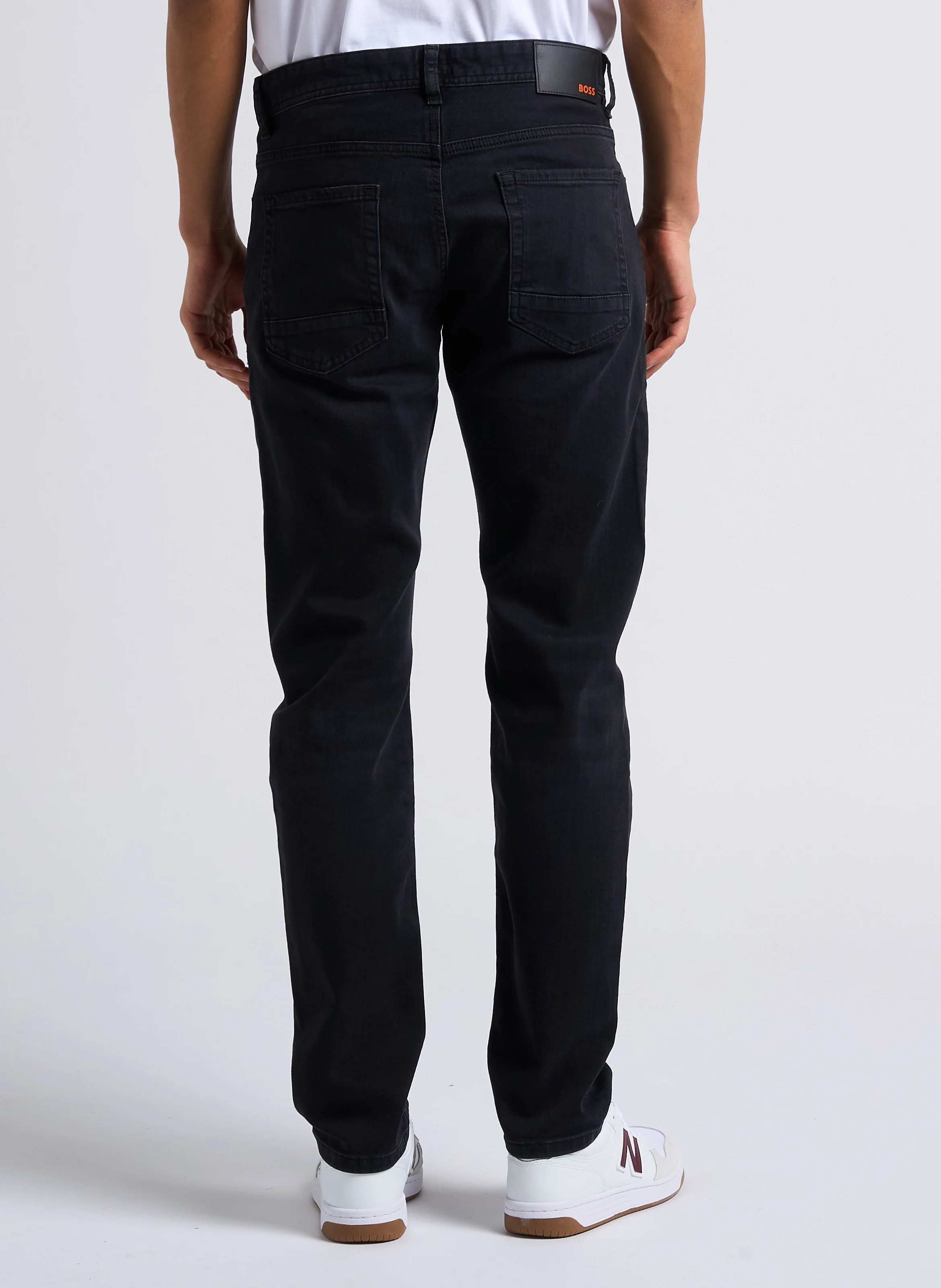 Jean tapered en coton mélangé | Noir