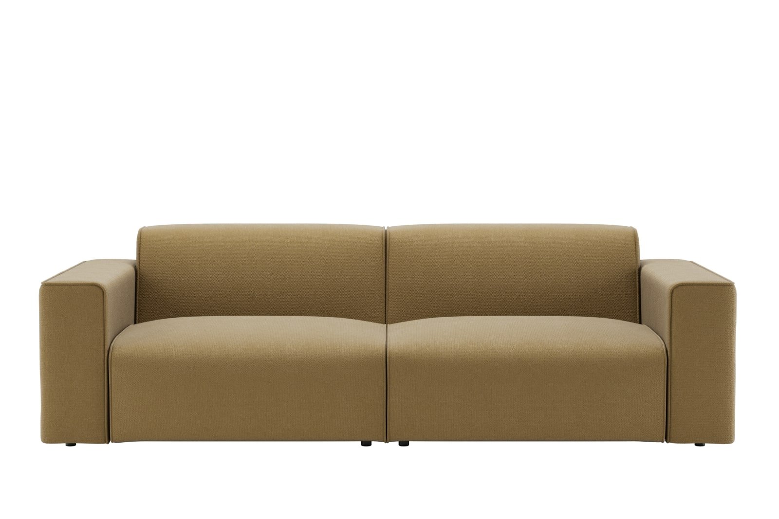 Enjoy 3-seter Tekstil Mito 170 Mustard med sorte ben
