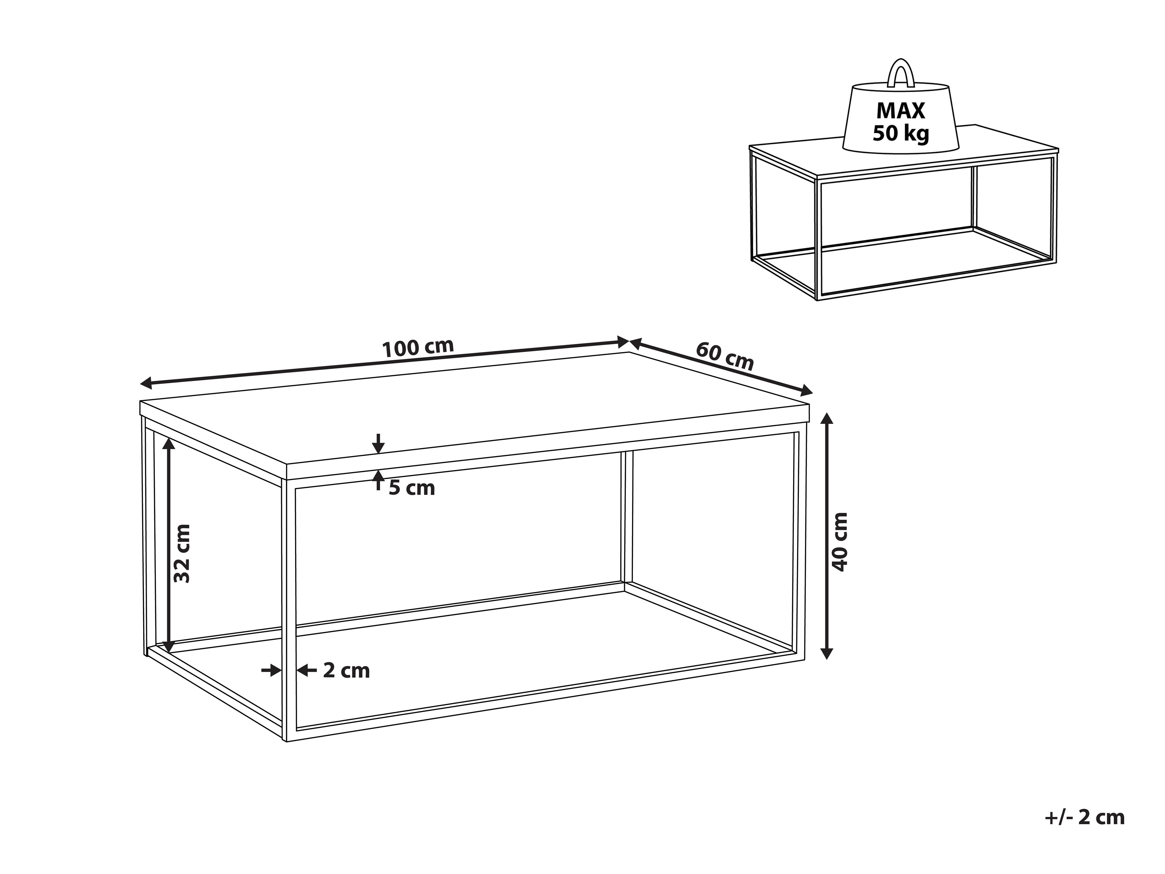Salontafel DELANO Donkerbruin