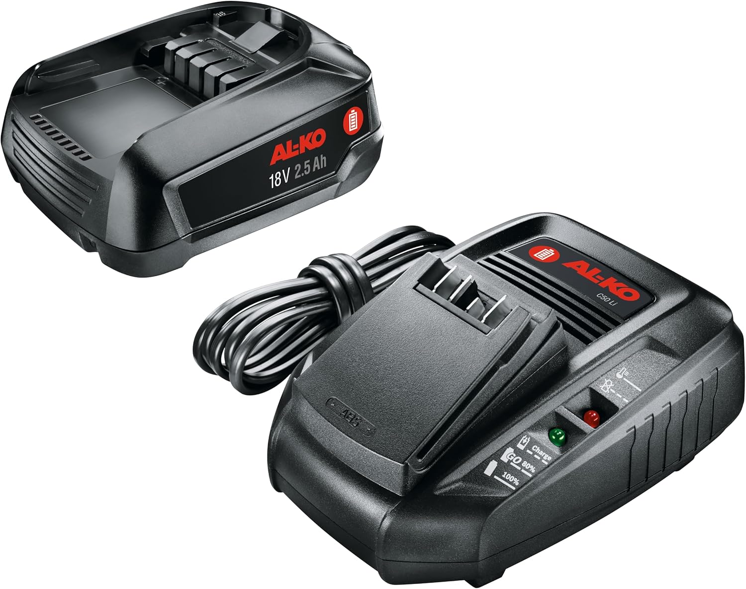 Vorteils-Set AL-KO 18 V BOSCH HOME AND GARDEN COMPATIBLE inkl. Akku (4 Ah) und Ladegerät