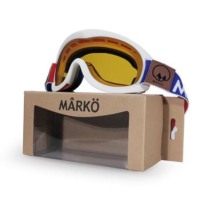 Lunettes moto MARKO B8 REPLICA - Bleu / Rouge