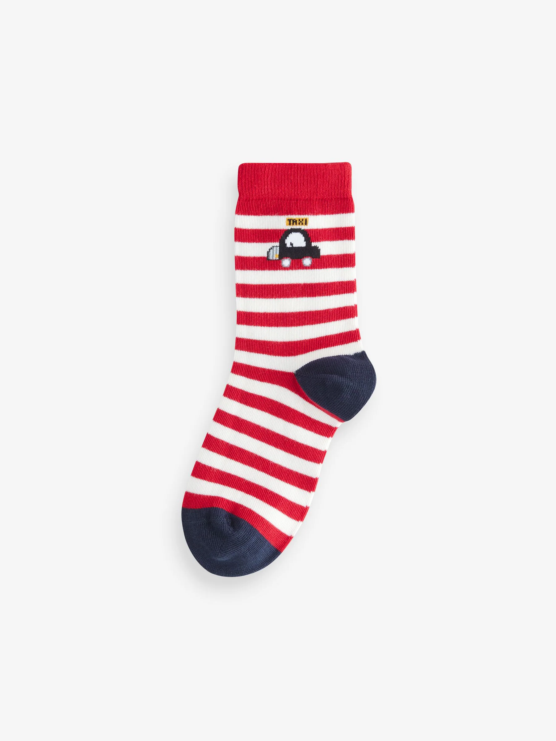 Blauw/rood Londense bus - Verpakking van 5 paar sokken met rijke print