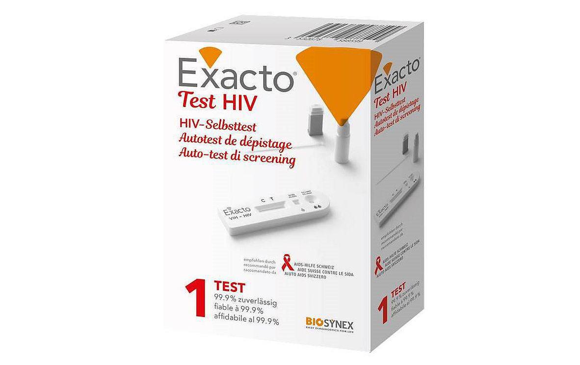 Selbsttest Exacto HIV 1 StückTest auf HIV Antikörper im Blut