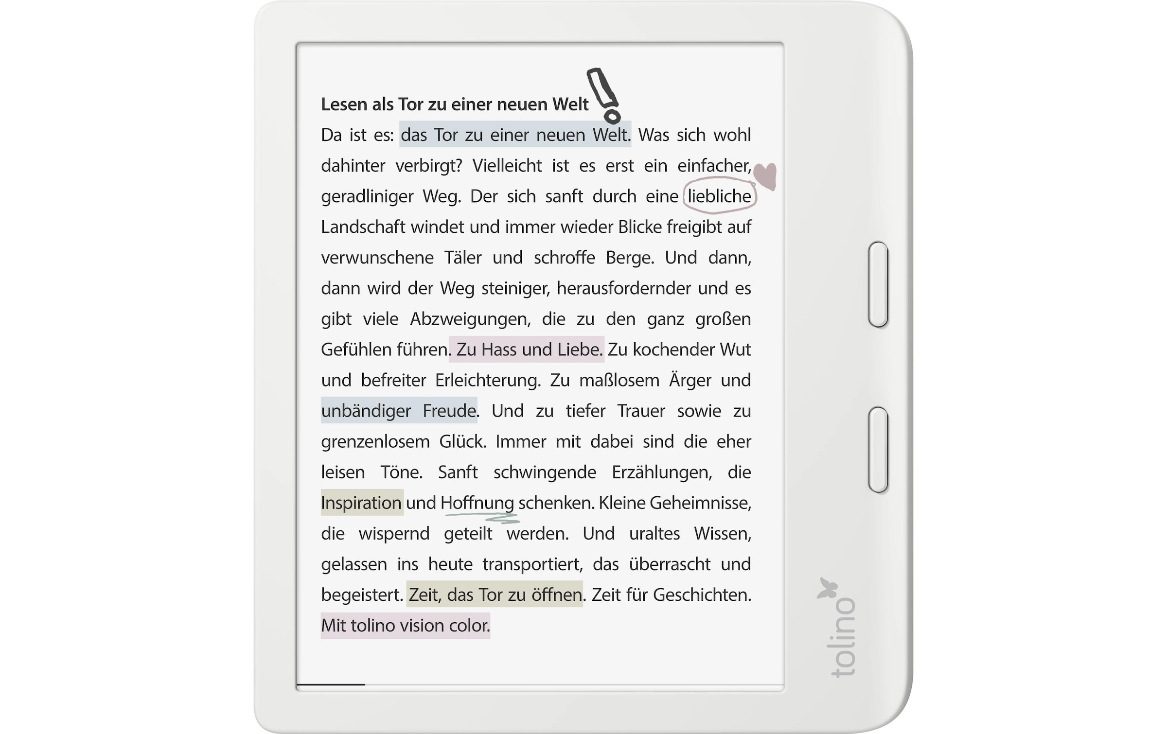 Tolino E-Book »Reader Vision Color« ( / 7 ″) Beleuchtung)