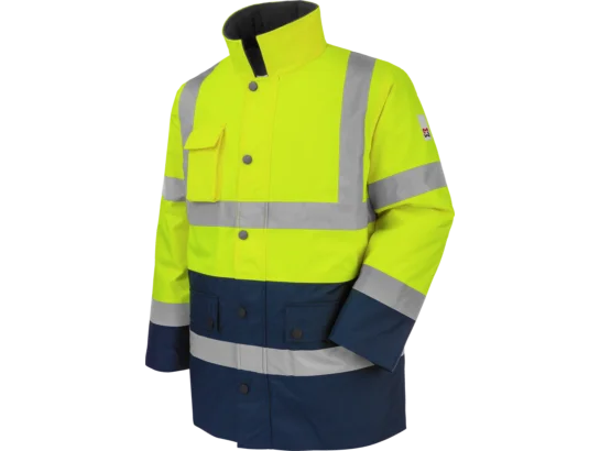 Parka de travail Würth MODYF haute-visibilité jaune/marine