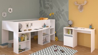 Parisot Kinderzimmer Pirouette 17 weiß / grau / rosa