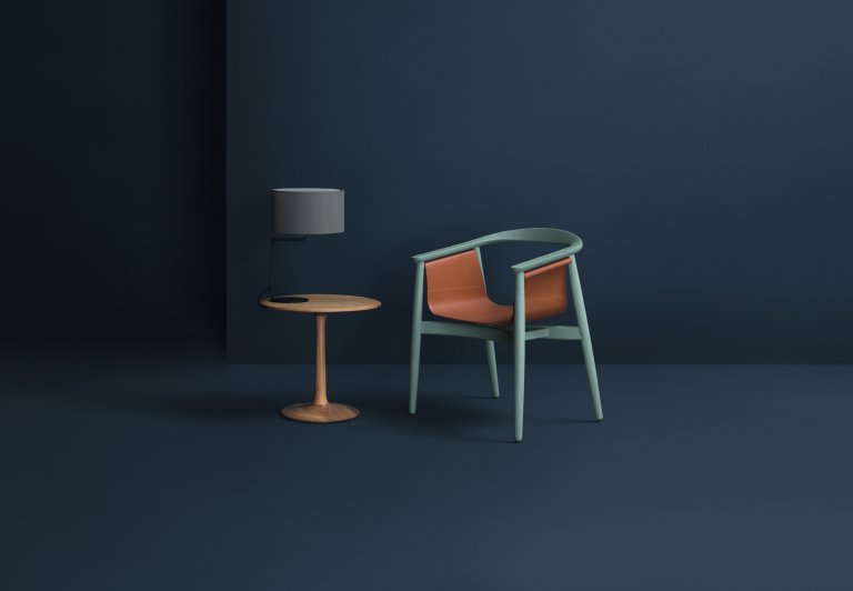 Zeitraum Turntable Couch bijzettafel 60 Amerikaans walnoten
