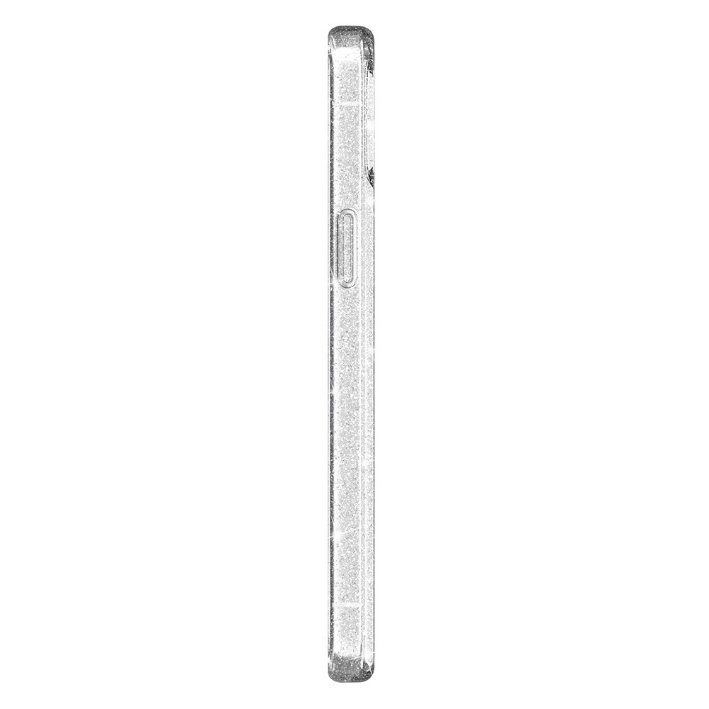 iPhone 13 Hybrid Hardcase Schutzhülle im Glitzer Design - Silber / Transparent