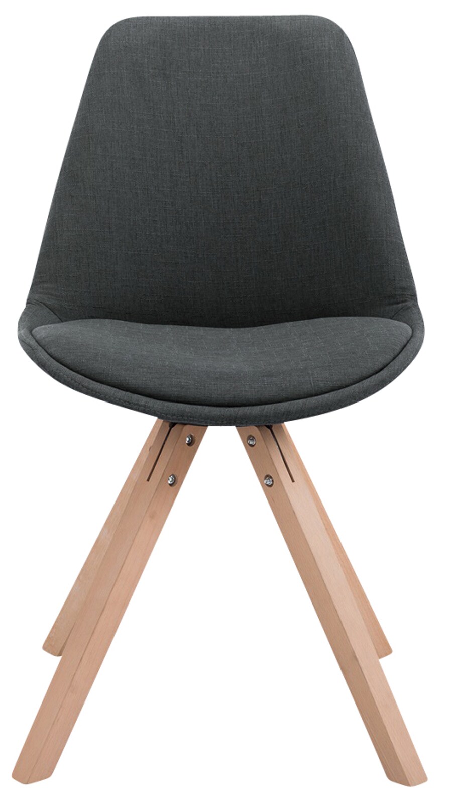 CLP 4er Set Esszimmer-Stuhl Toulouse Stoff Square mit Stoffbezug und hochwertigem Sitzpolster I Mit Stabilem Holzgestell I Sitzhöhe 48 cm
