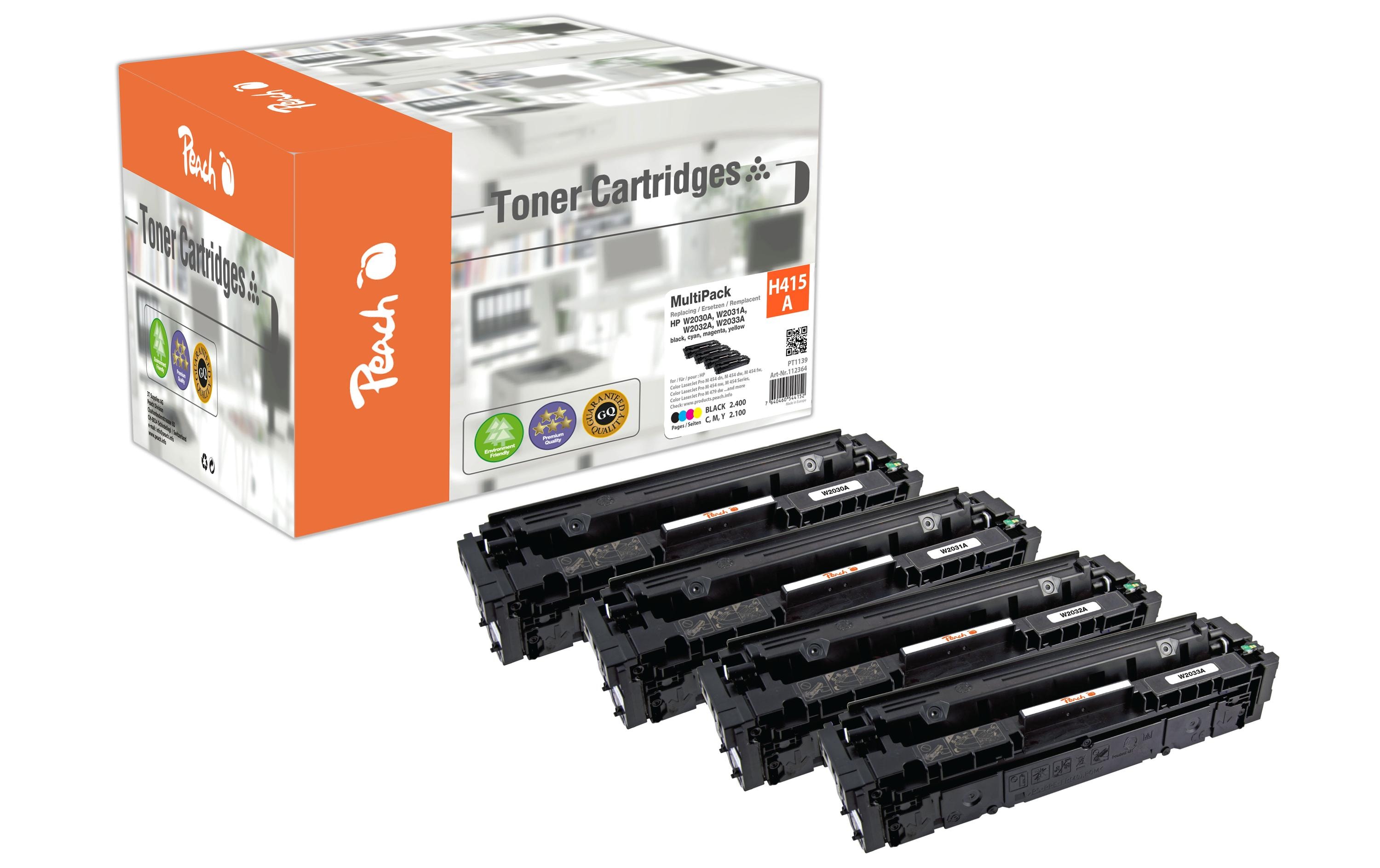 Toner HP Nr. 415A / W2030-3A BK, C, M, Y<br>Druckerpatrone: Schwarz, Cyan, Magenta, Gelb