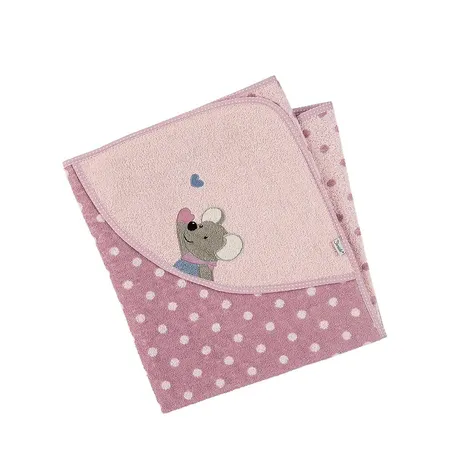 Sterntaler Badetuch Maus Mabel rosa,80 x 80 cm