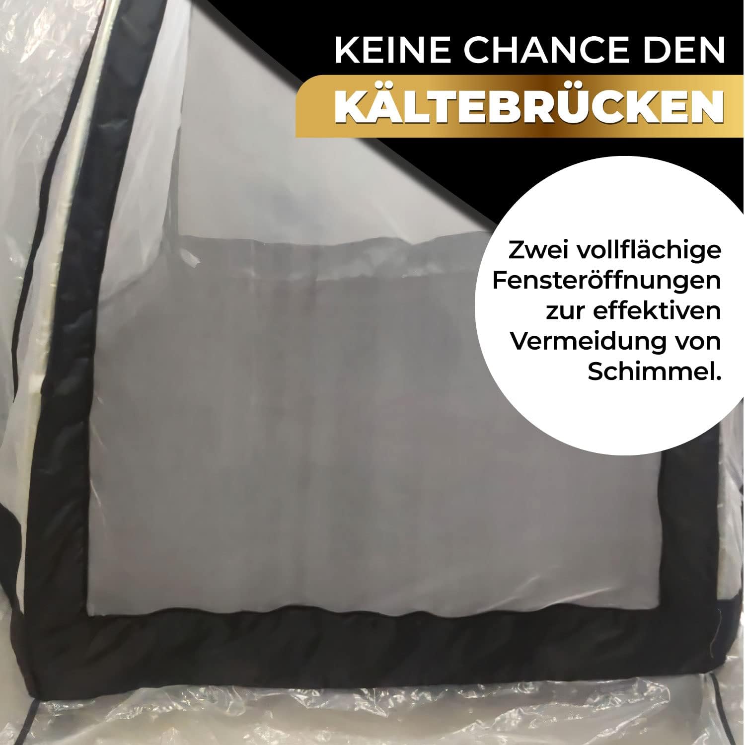 Bio Green Überwinterungszelt/Foliengewächshaus Tropical Island Breeze L | hochwertige RainExo-Folie | 2 große Belüftungsöffnungen | H 200 x Ø 240 cm