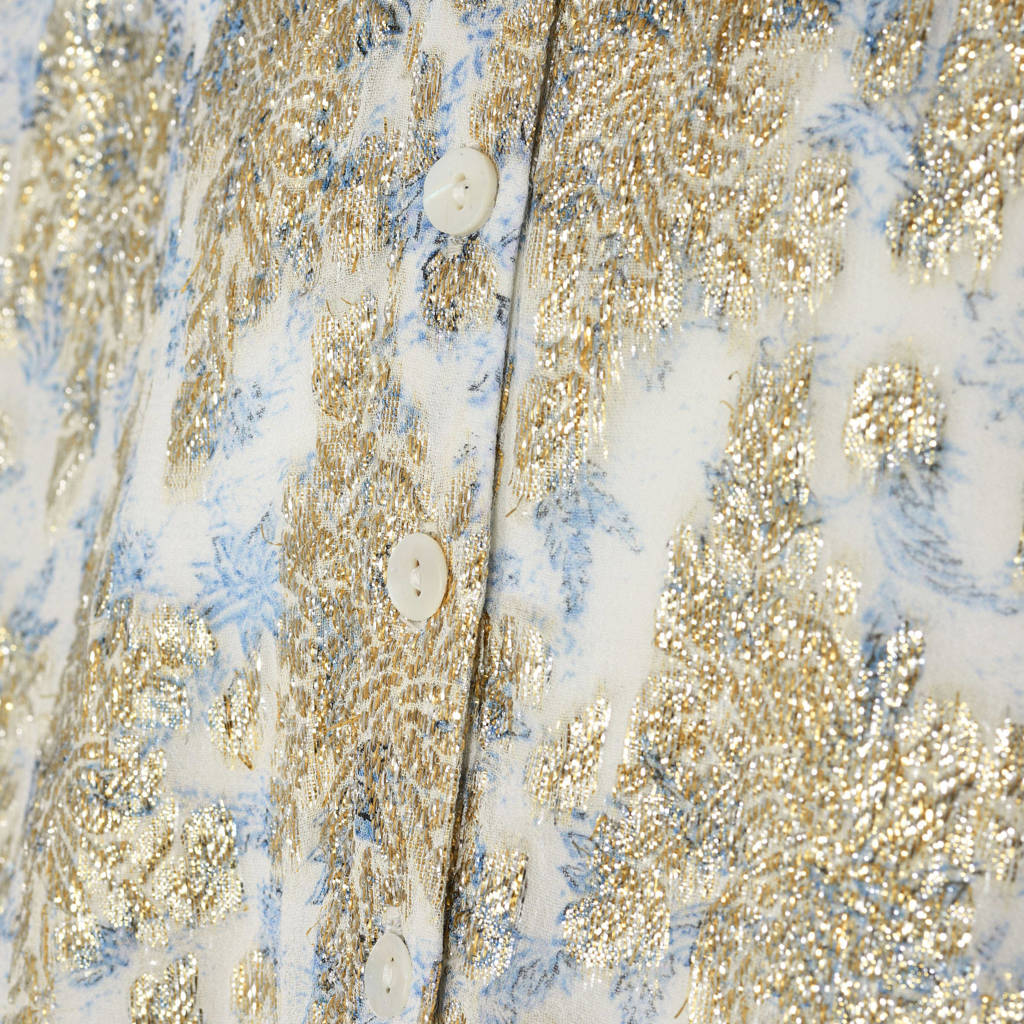 Sofie Schnoor blouse met all over print ecru/goud/blauw
