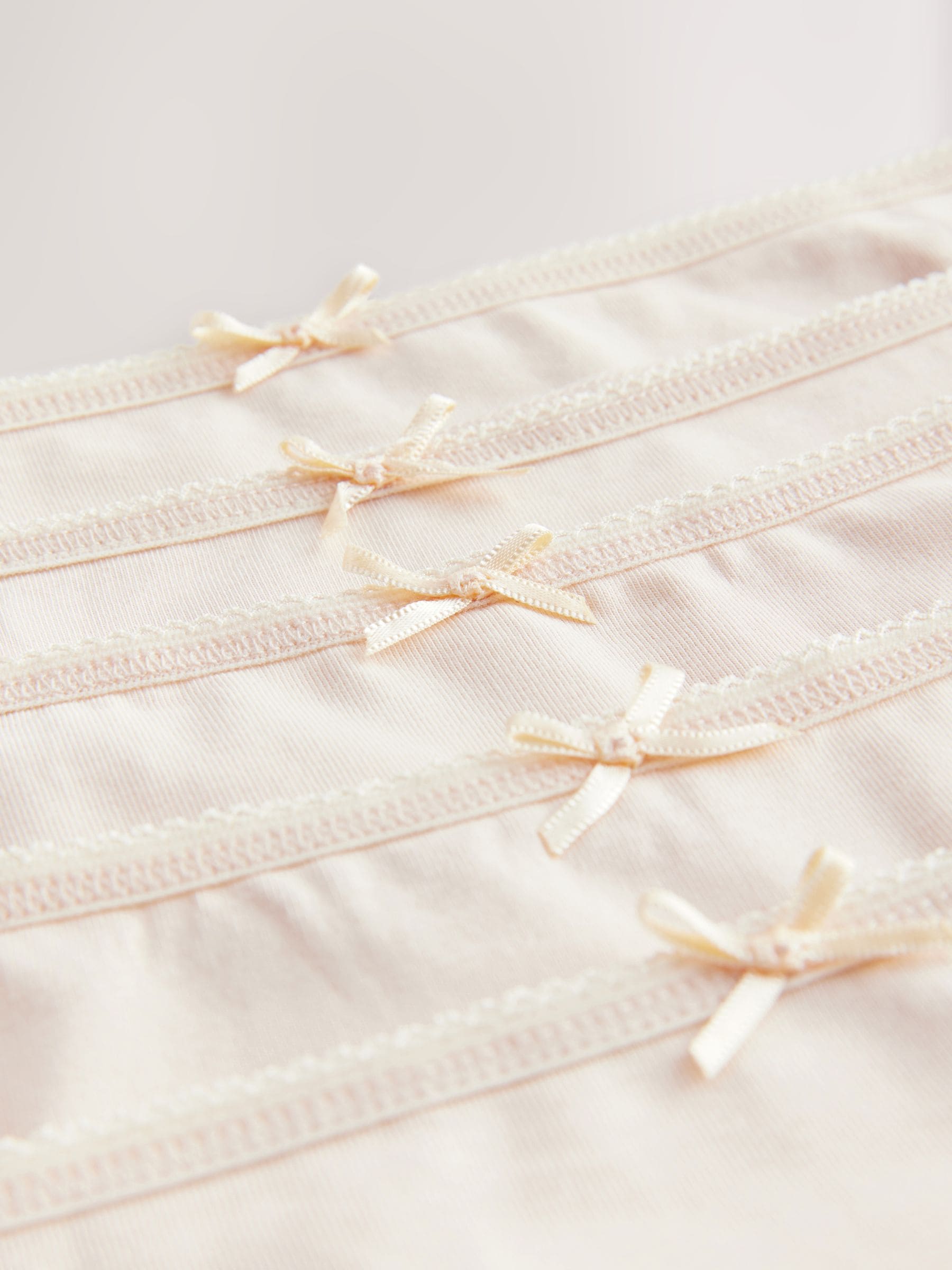 Pastelroze nude - Set van 5 slips met hoog katoengehalte