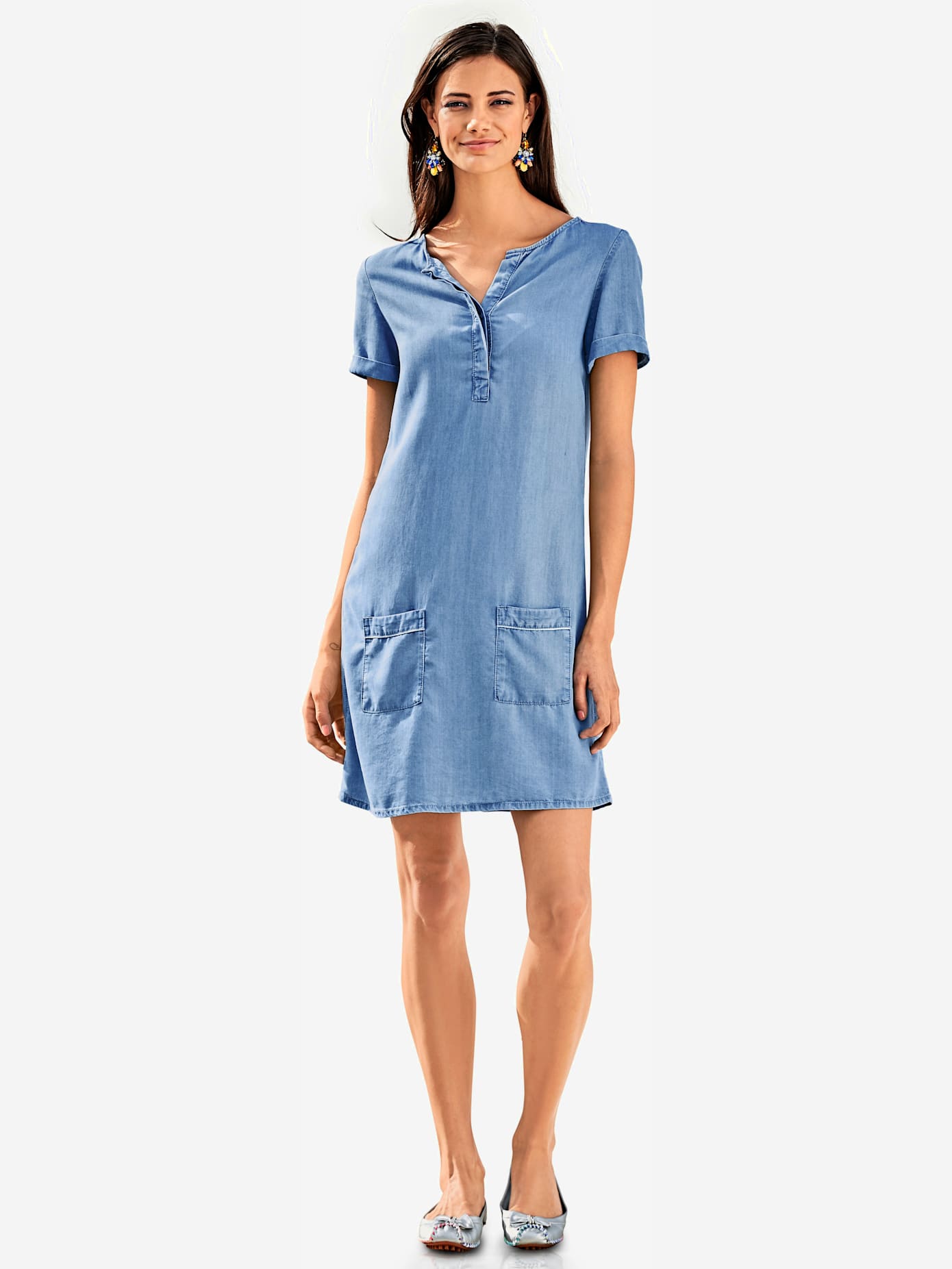 Robe en jean look décontracté tendance