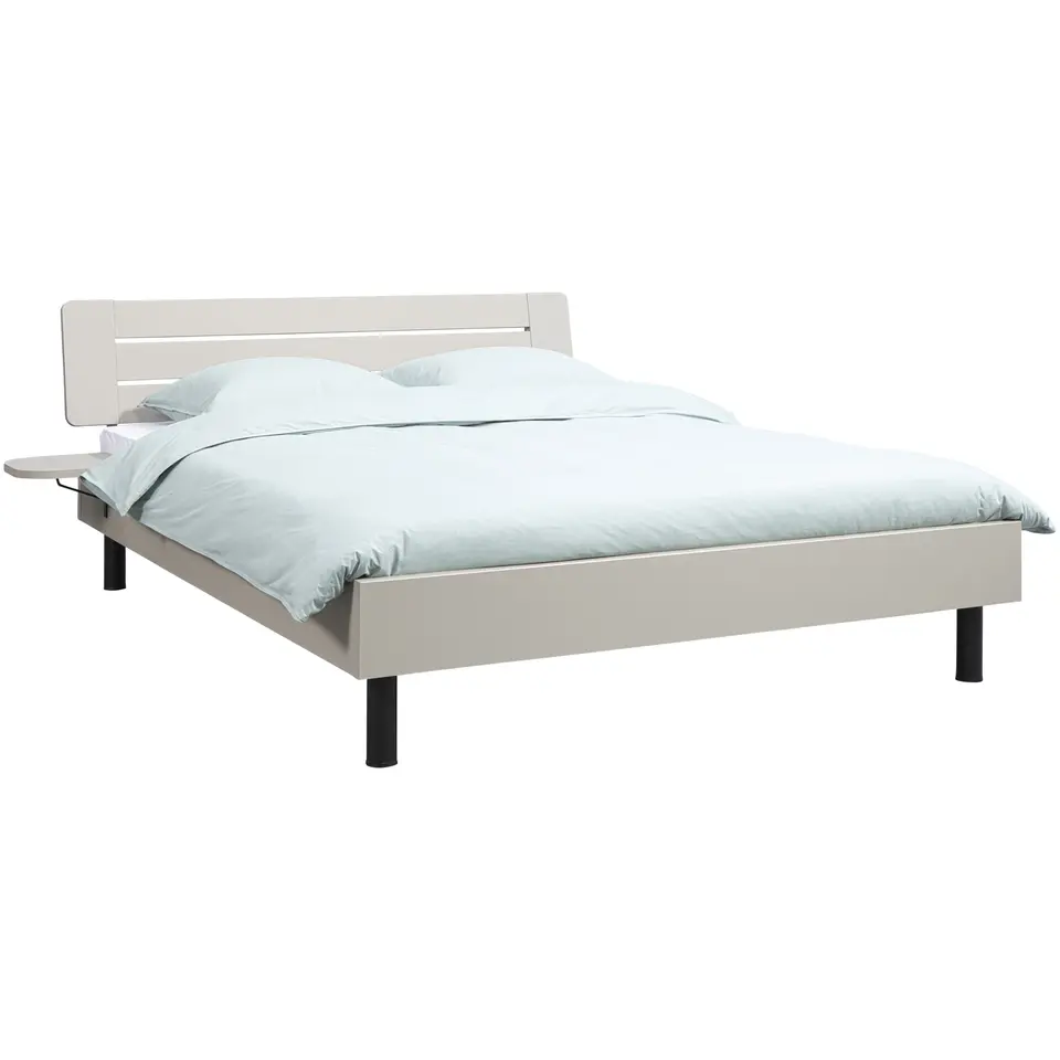 Bed Nova - kiezelkleur - 140x200 cm