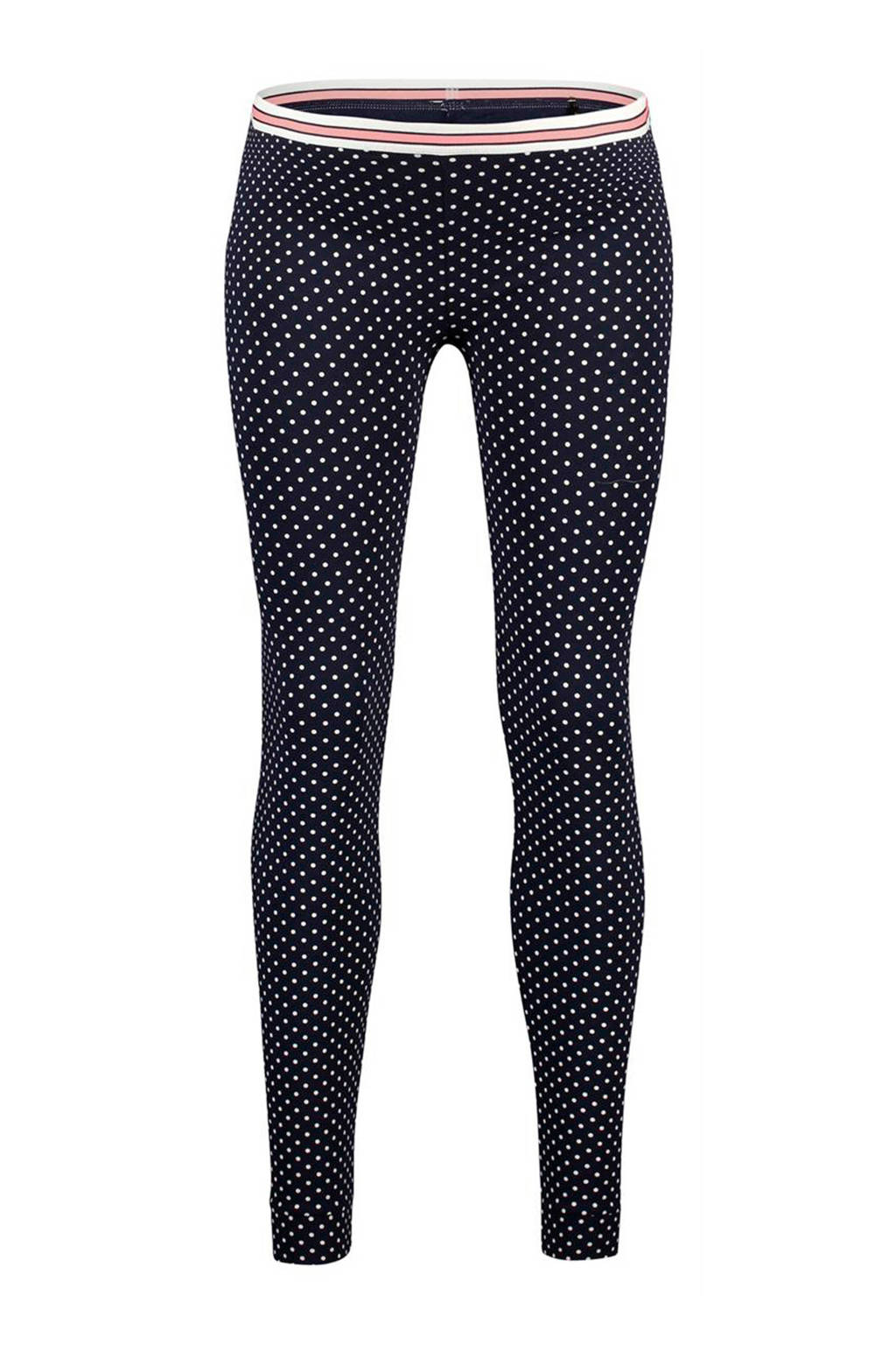 Noppies zwangerschapsloungebroek Isabel met stippen donkerblauw/wit