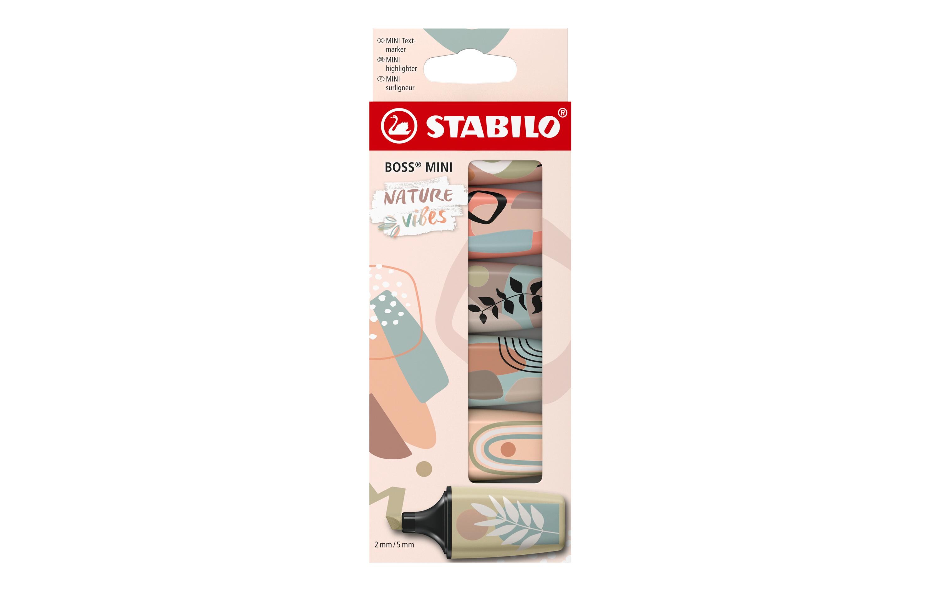 Textmarker Naturevibes 6er EtuiMarker im kompakten Miniformat