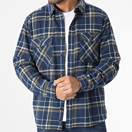 Chemise Manches Longues A Carreaux 20715173 Bleu Marine