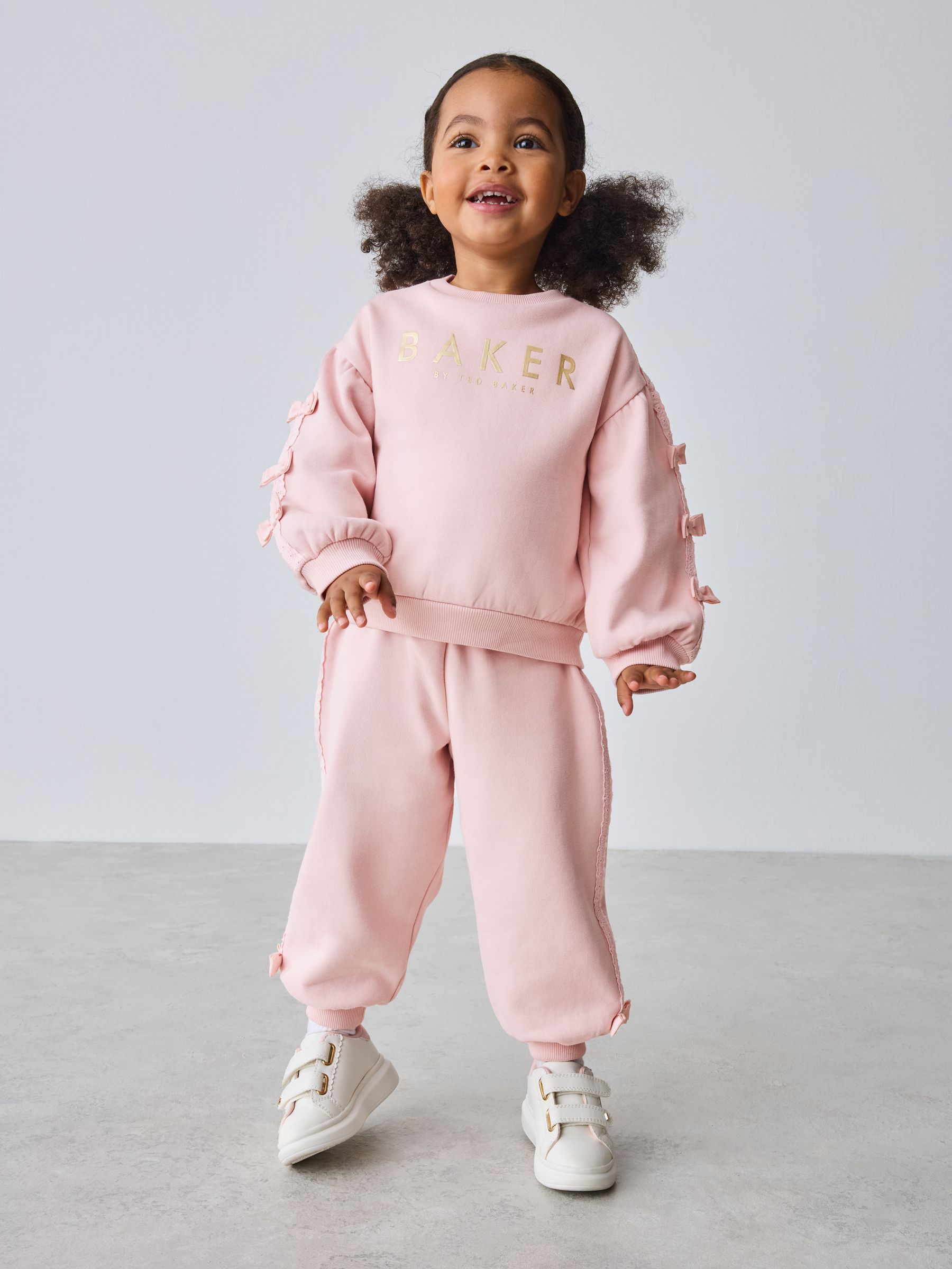 Roze - Baker by Ted Baker Blue 2 Piece Side Bow Detail Sweat & Joggers Set