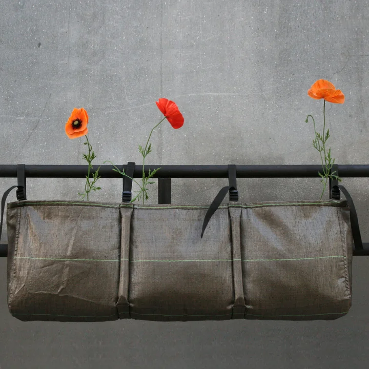 Bacsac - Hanging Window Box Pflanztasche 3 Geotextil 25 l, braun