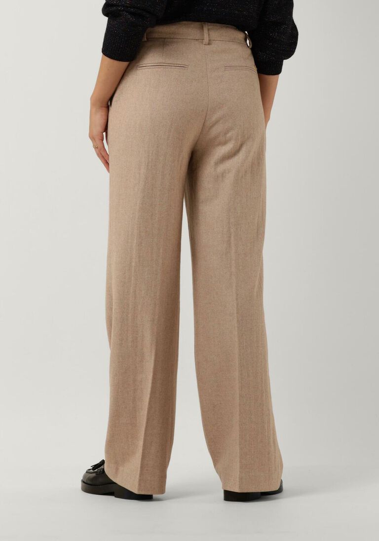 SCOTCH & SODA beige scotch & soda pantalon edie - high rise wide-leg trousers in structured quality