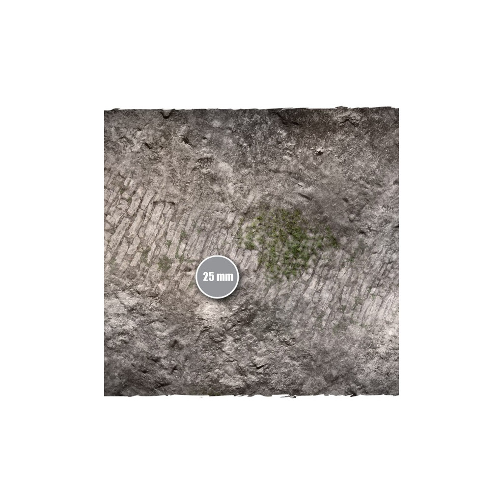 Terrain Mat PVC - Medieval Ruins - 90x90