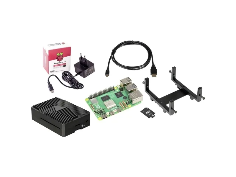 Joy-it Embedded DIN-RAIL - VESA Pi5 Kit Raspberry Pi® 5 B 8 GB 4 x 2.4 GHz inkl. kabinet, inkl. strømforsyning, inkl. Noobs OS, inkl. HDMI-kabel