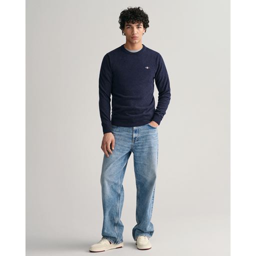 GANT Crewneck Sweater, Dark Navy Melange, S