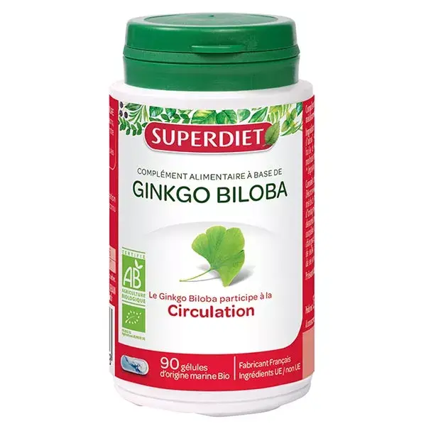Superdiet Ginkgo Biloba Orgânico 90 cápsulas