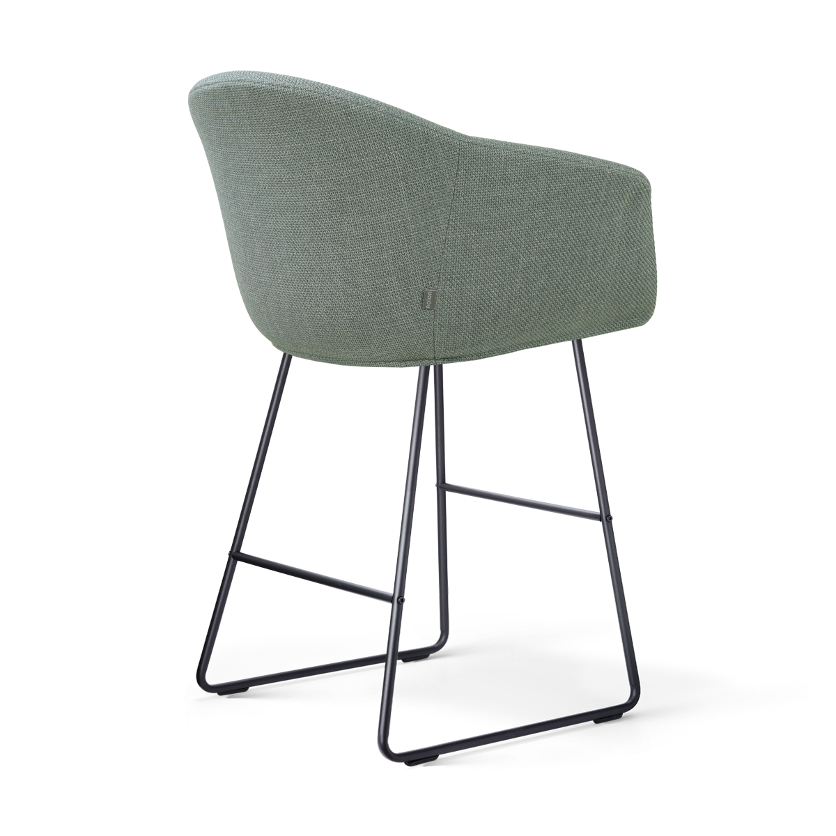 Barkruk Nino-Otis H65 cm zwart onderstel saliegroen