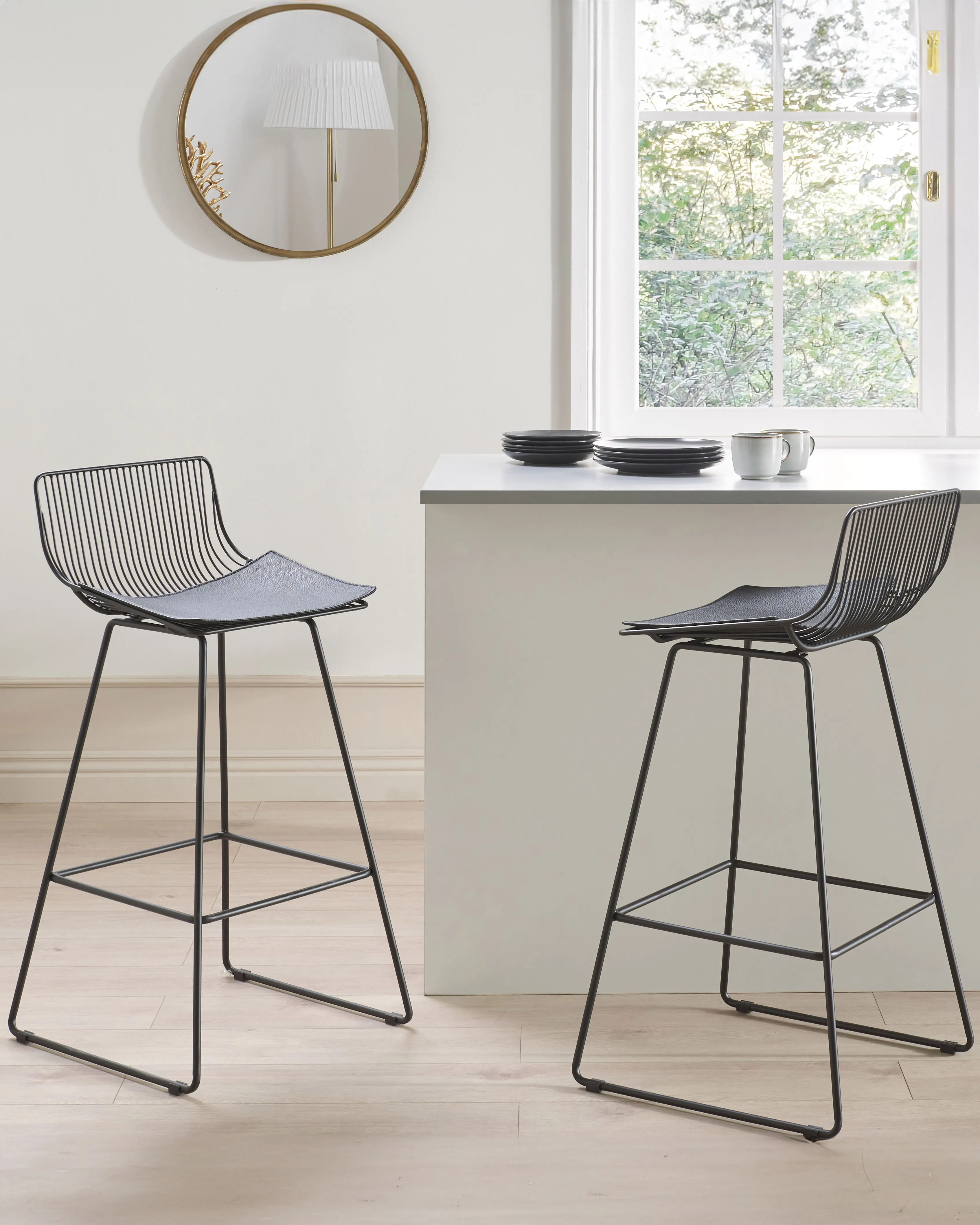 Set van 2 barstoelen FREDONIA Metaal Zwart