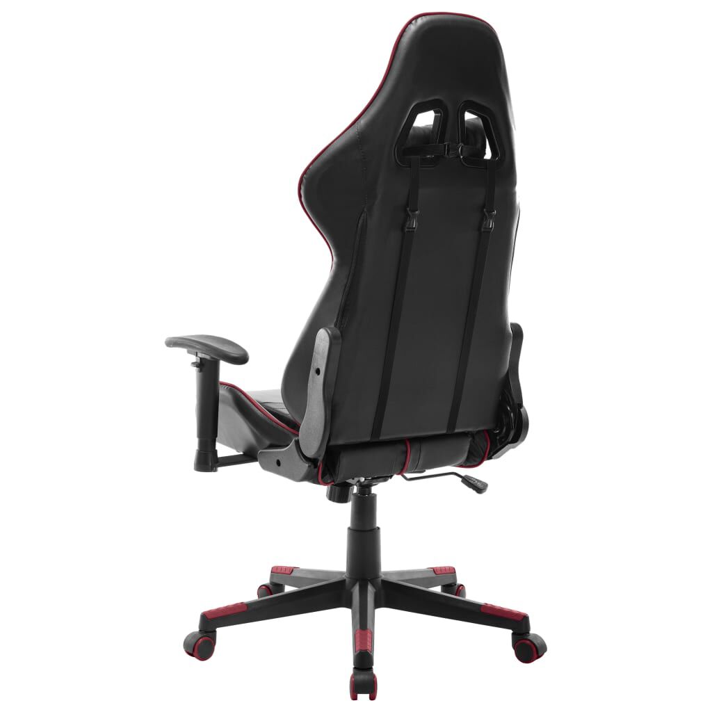 vidaXL Gaming stoel, zwart en bordeauxrood, kunstleer