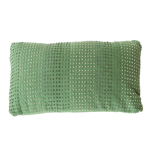 Knot green wolvilt kussen