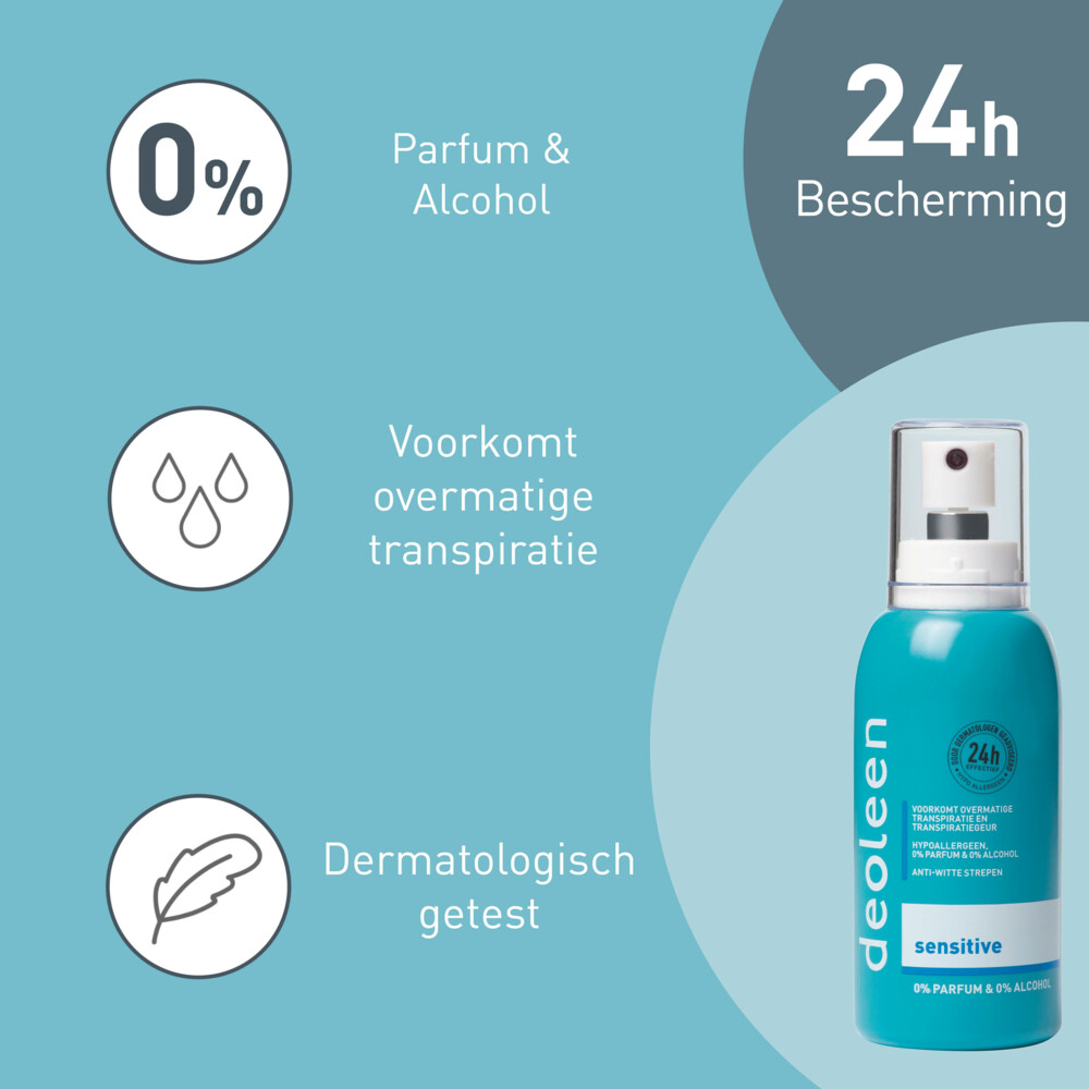 Deoleen Deodorant Verstuiver Sensitive Anti-Transpirant75 ml