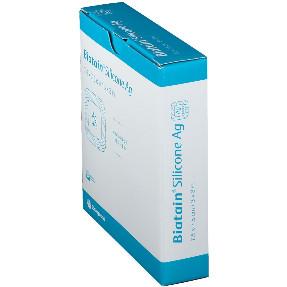 BIATAIN® Silicone Ag Schaumverband mit Silber 7,5 x 7,5 cm