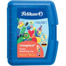 Pâte à modeler Creaplast, boîte de 14, bleu