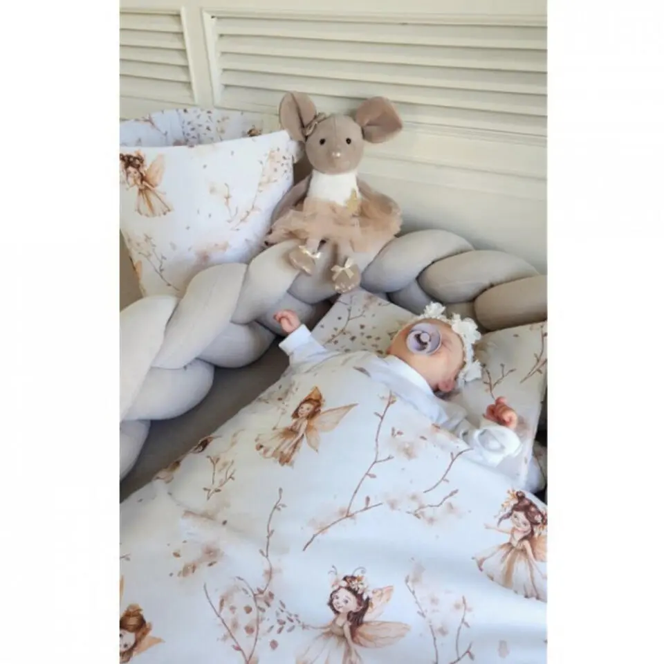 Zavelo Peuter Dekbedovertrek Fairy Beige 120 x 150 cm