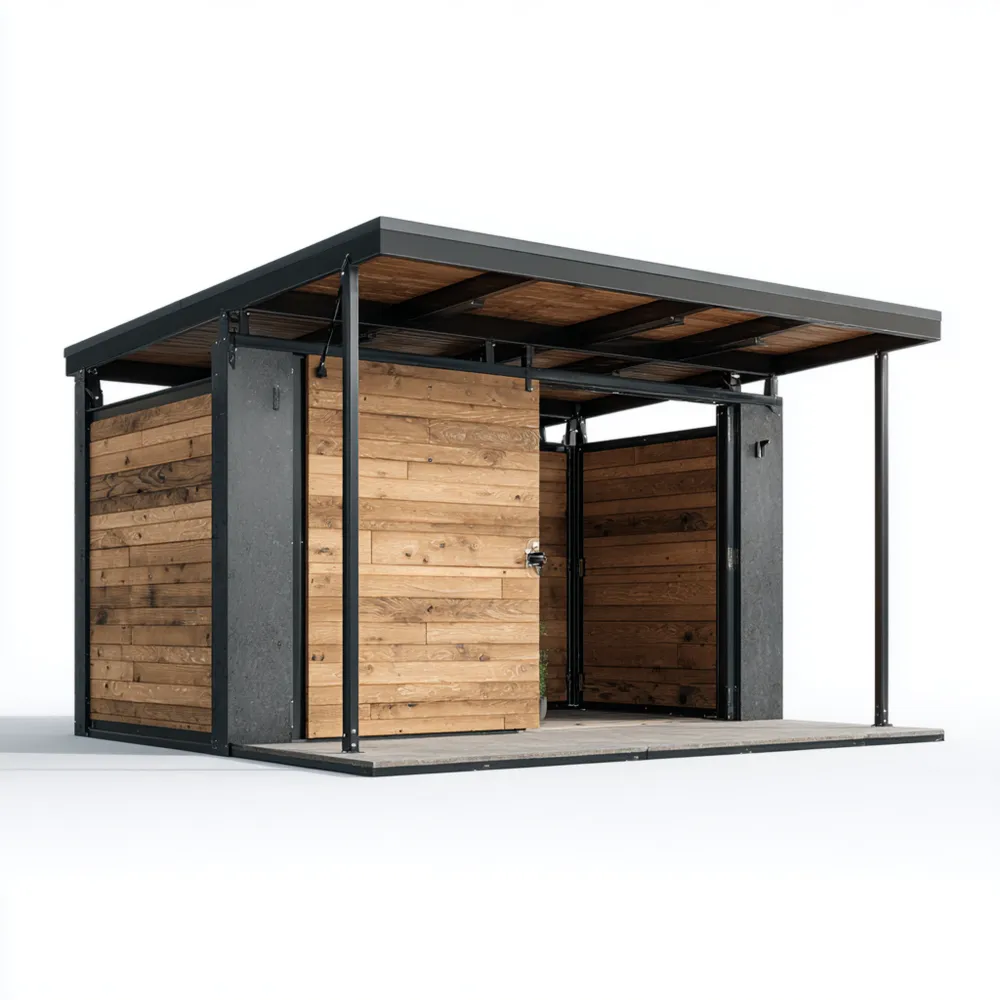 Geräteschuppen aus Holz und Metall 300x200x210 cm - Modernes Design