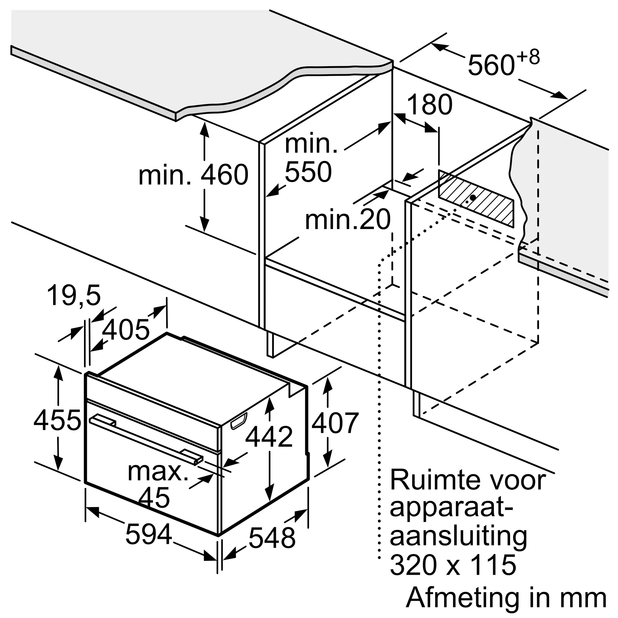 Serie 8 Compacte bakoven met volwaardige stoom 60 x 45 cm Zwart