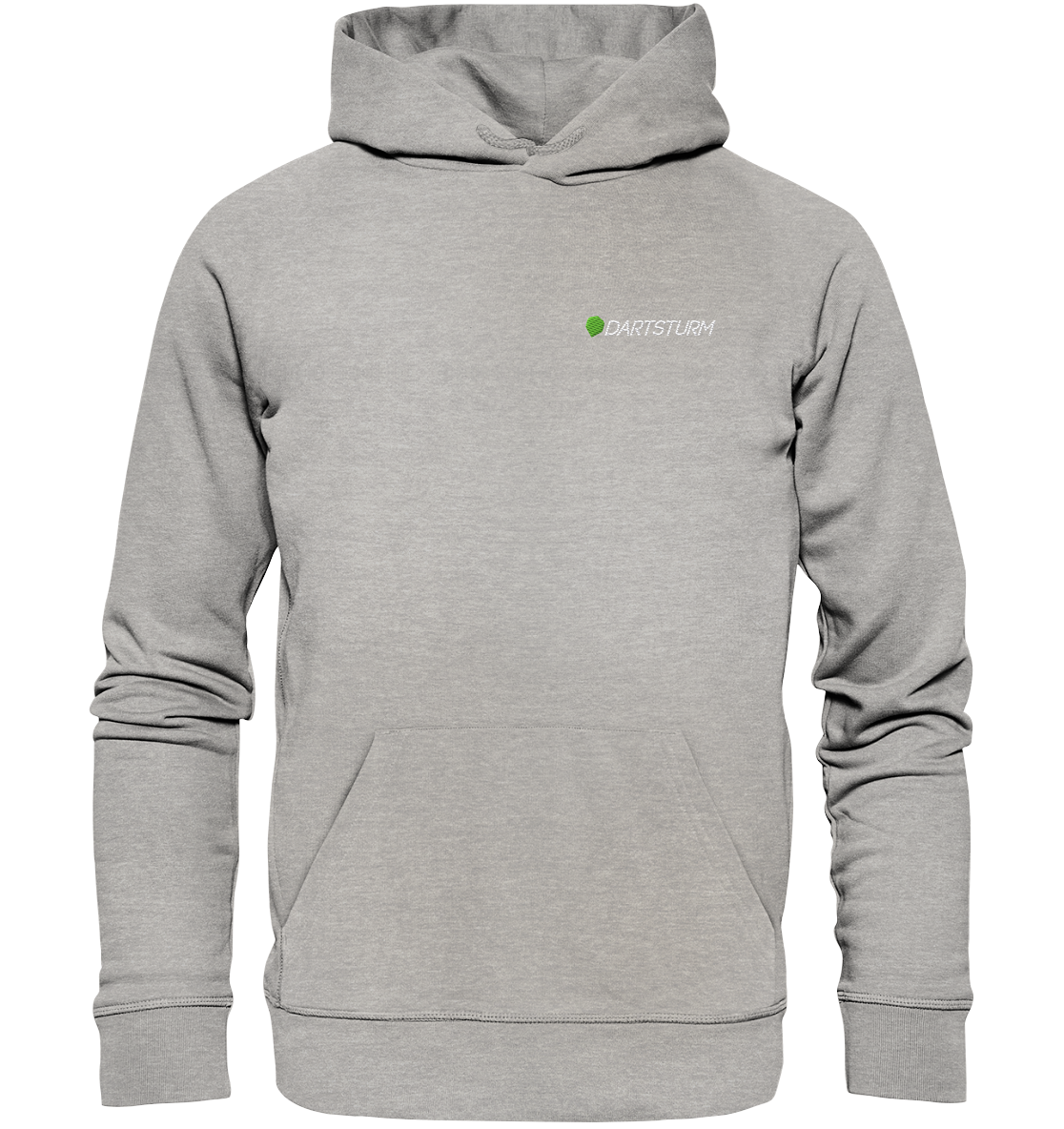 DartSturm - Logo Weiß Hoodie (Stick)