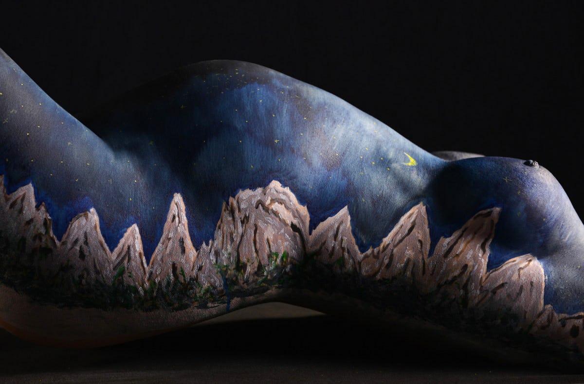 Babybauch Bodypainting Farchant