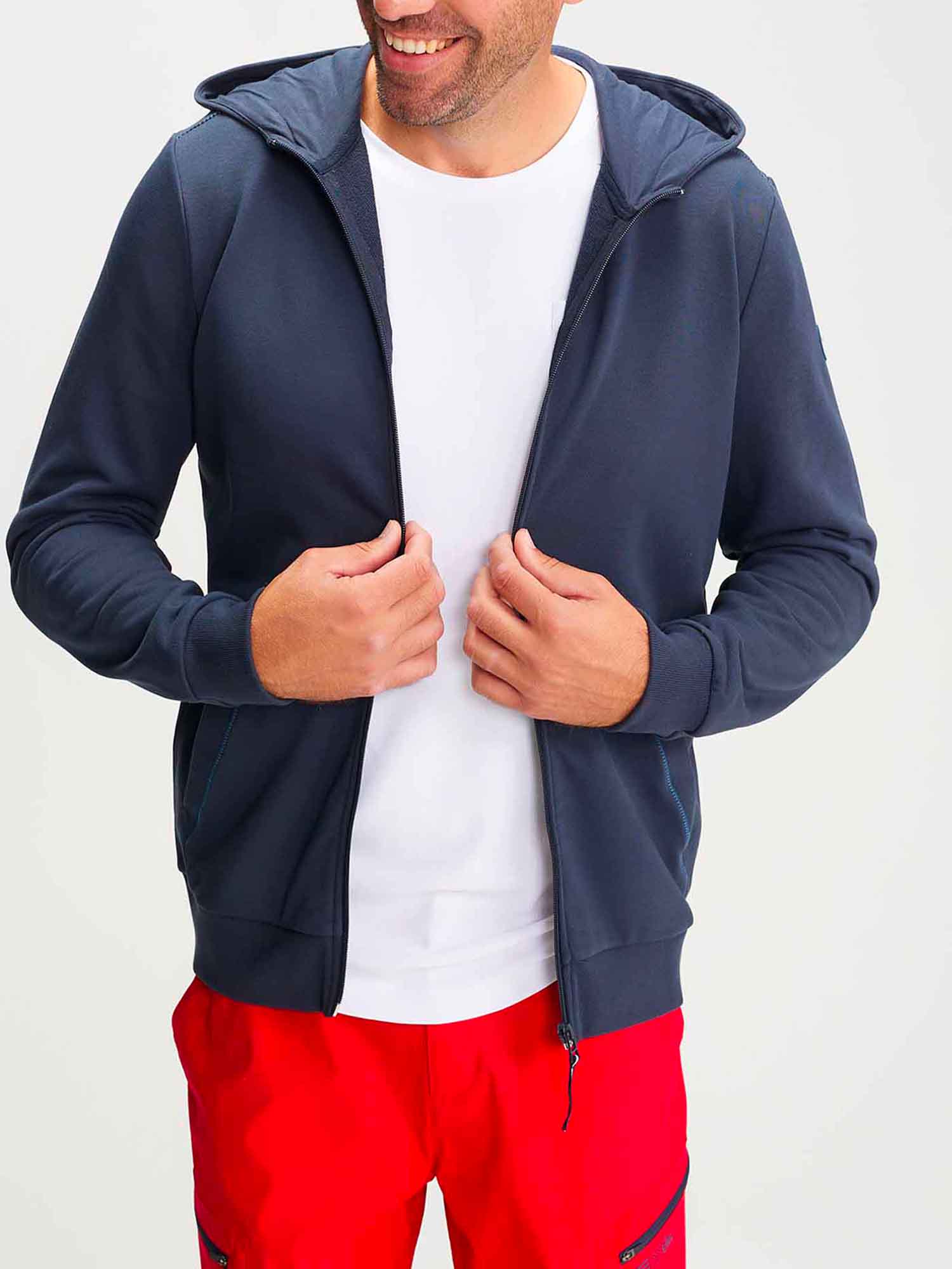 Sweat Homme Molletonné A Capuche Marine