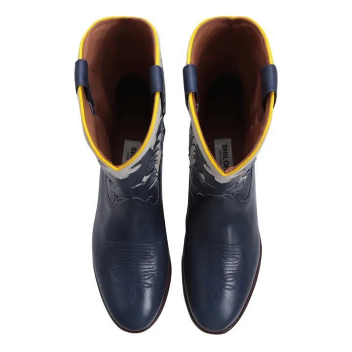Shiloh Heritage Boots Texas Calf | Bleu foncé