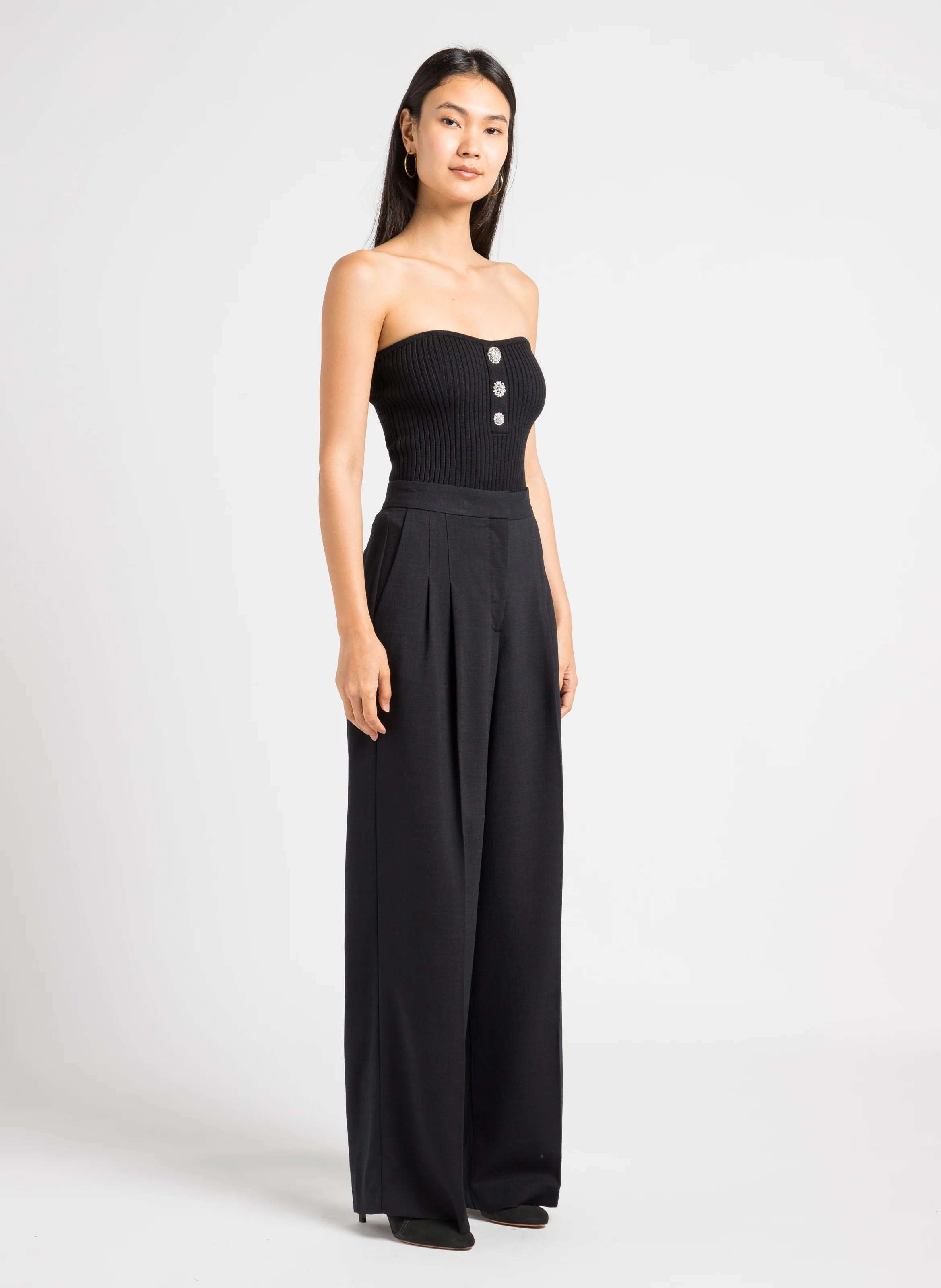 EDWIN - Pantalon large taille haute | Noir