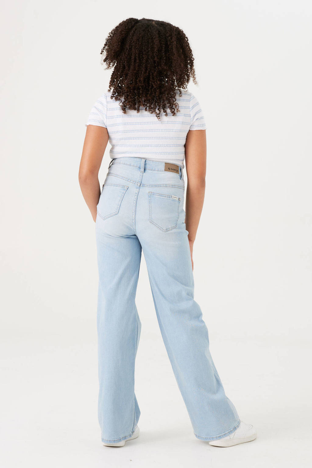 Garcia high waist wide leg jeans Annemay bleached
