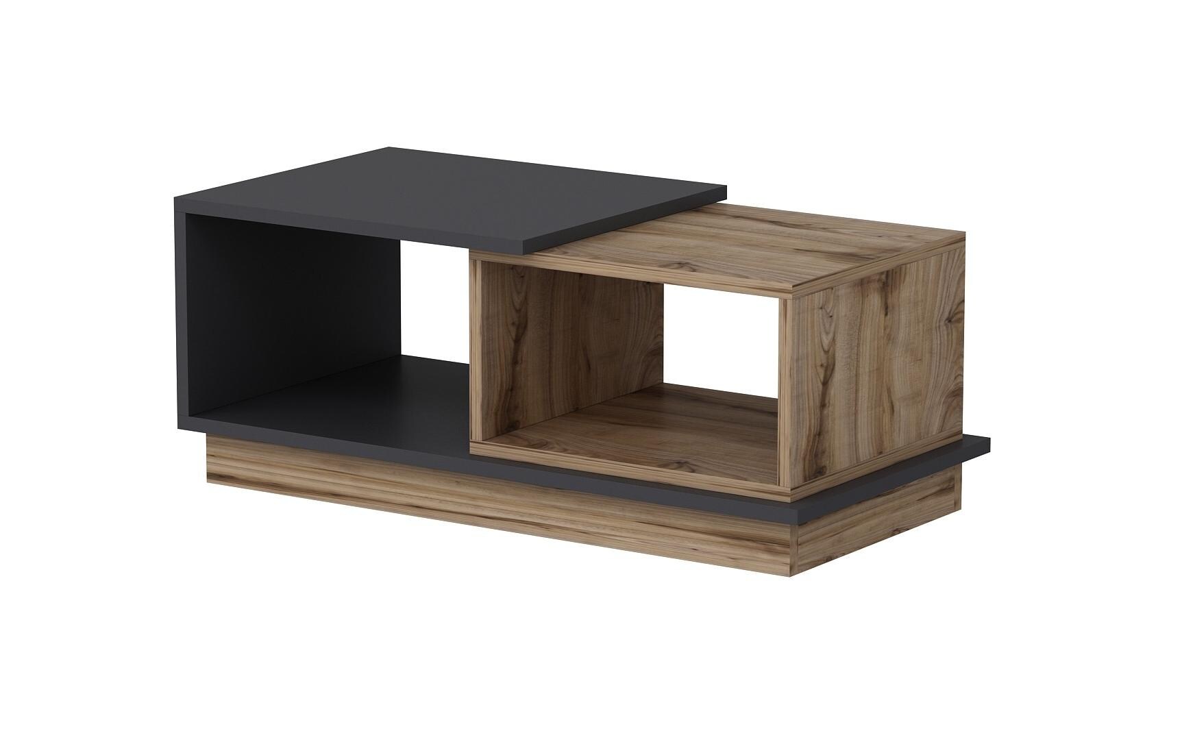 Couchtisch Consept 90 x 36 x 45 cm, Anthrazit/BraunBeistelltisch