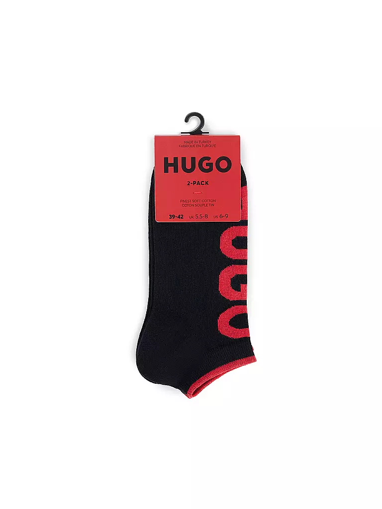HUGO Socken 2er Pkg black schwarz
